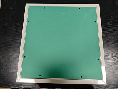 EA5050ALUWH Formato 500x500 mm botola d’ispezione con telaio in alluminio e guarnizione, con sportello in cartongesso