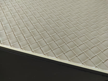 Buildec Drywall, pannello strutturale rivestito in ecopelle bianca intrecciata, 2800 x 1220 x 9 mm, 3 pezzi, 10,25 m2, per uso interno (su bancale a perdere)